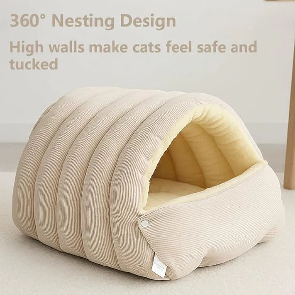 Cozy Cave-Style Cat Bed