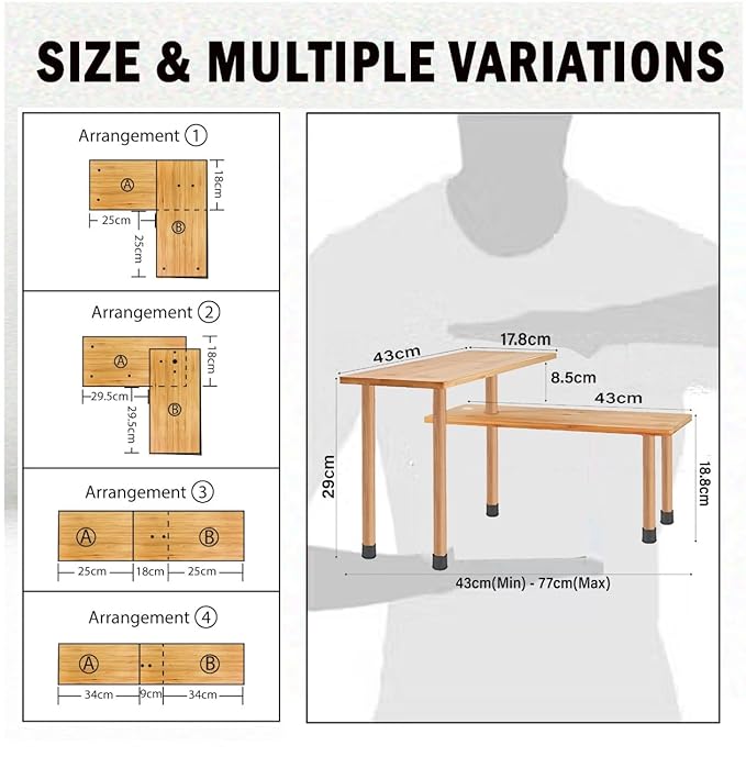 Premium Bamboo Multi Purpose Counter Top Organizer
