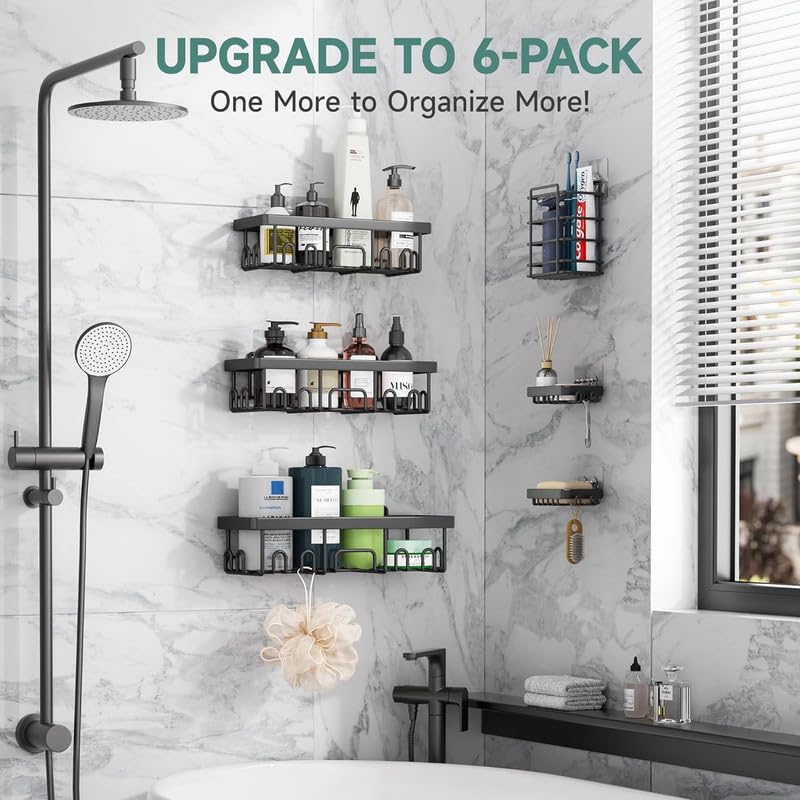 Stainless Steel Shower Caddy 6-Pack