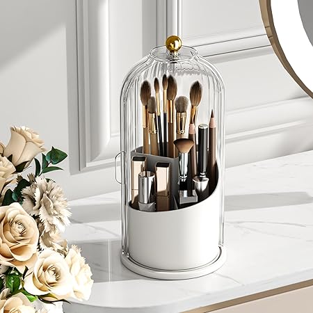360 Rotating Toothbrush/Makeup Brush Holder