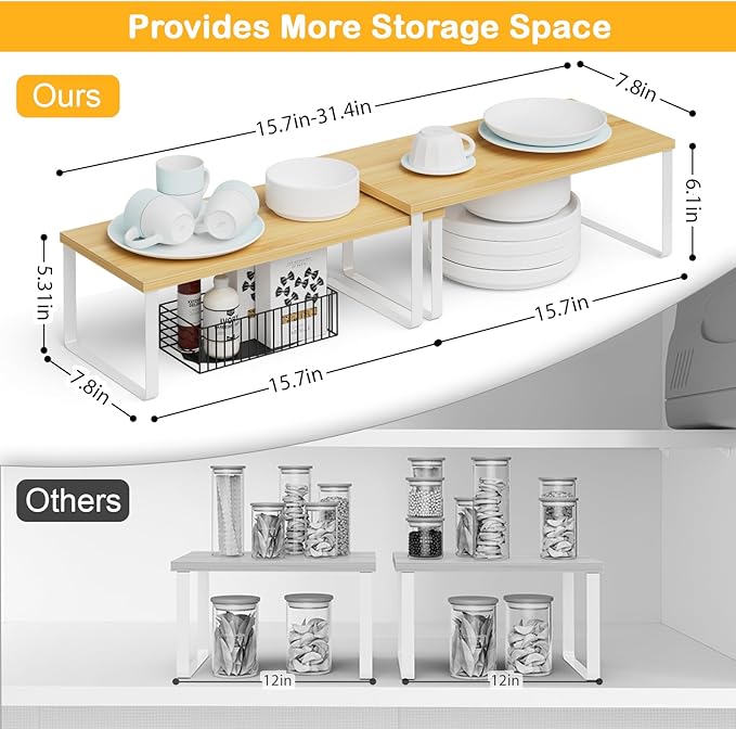 2-Tier Cabinet Organizer – Neat & Easy Storage Solution