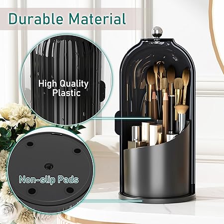 360 Rotating Toothbrush/Makeup Brush Holder