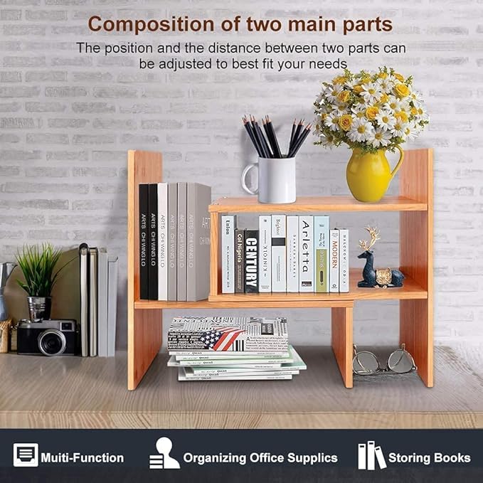 Multipurpose Wood Storage Organizer Shelf Rack