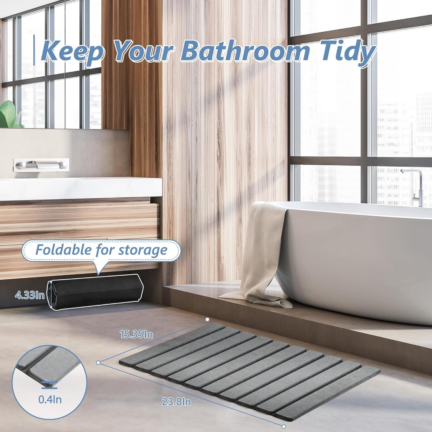 Multi-Purpose Foldable Non-Slip Drying Mat