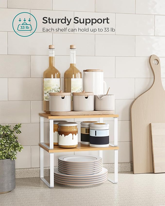 2-Tier Cabinet Organizer – Neat & Easy Storage Solution