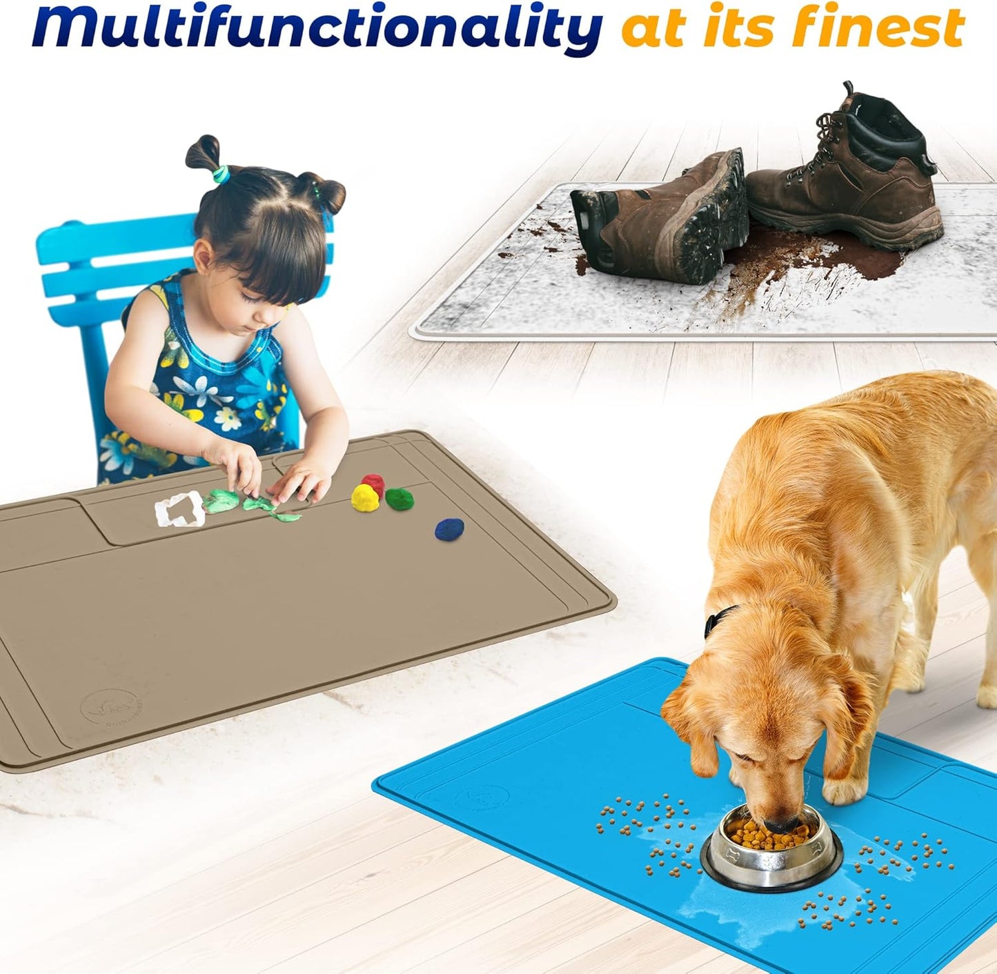 Under Sink Mat – Silicone Waterproof Protector for Cabinets & Kitchen Storage