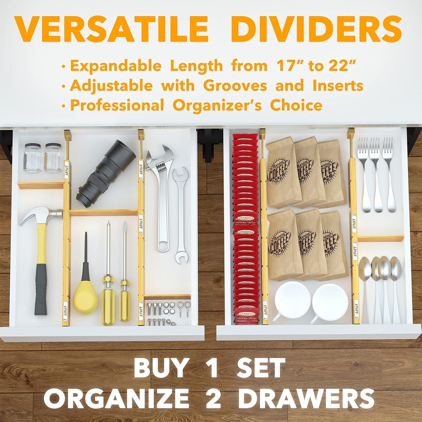 Multi Purpose Drawer Divider Organizer