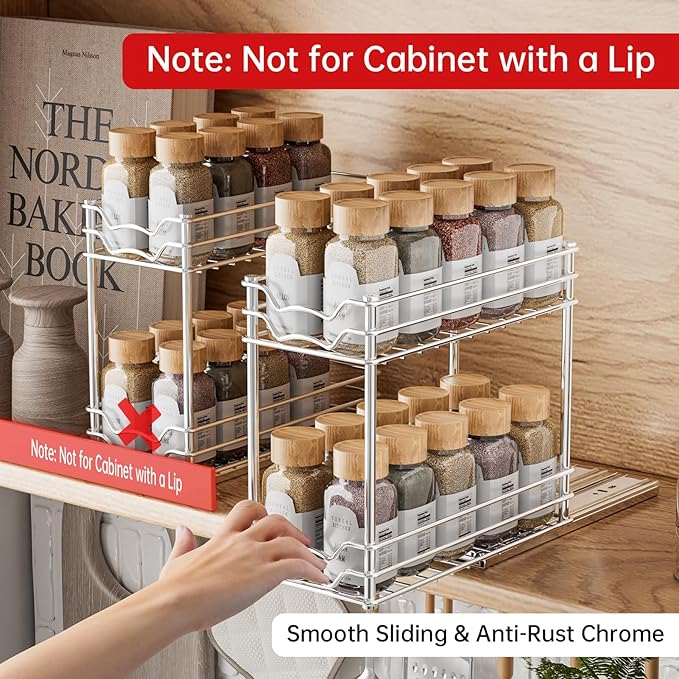 Pull Out Spice Rack For Kitchen Cabinet