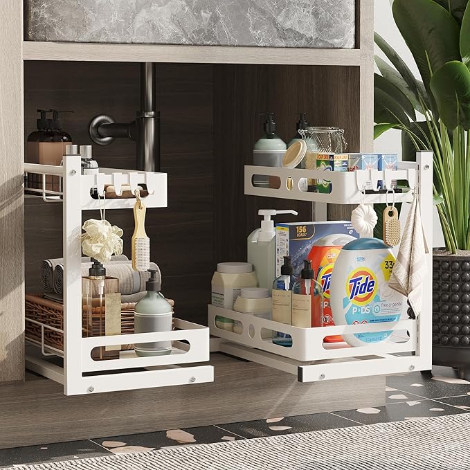 Under Sink Organizer & Storage Rack – Multi-Purpose Shelf for Kitchen and Bathroom