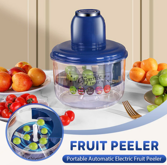 Portable automatic electric peeler for fruits and vegetables